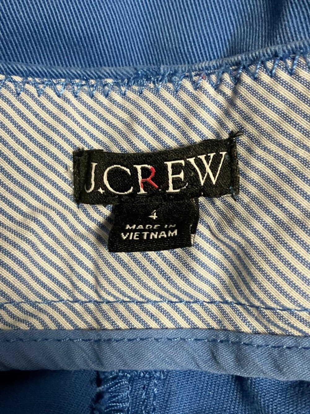 J. Crew Royal Blue Stretch Cotton 4" Chino Shorts, Size 4, Mid Rise - Picture 3 of 6